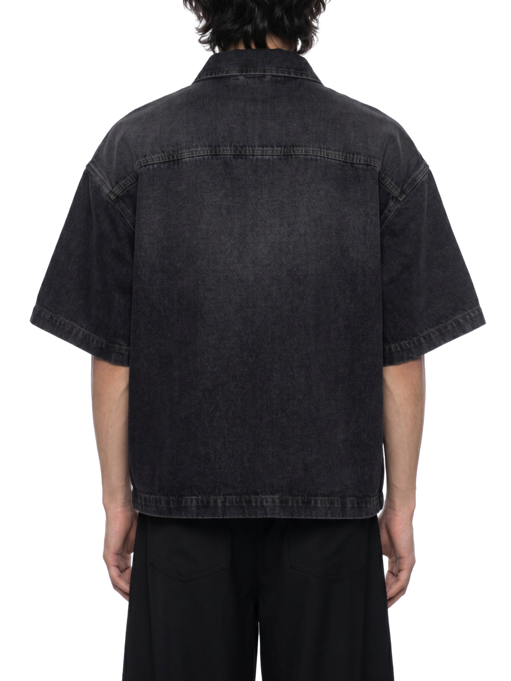 Stay Humble Boxy Quarter-Zip Denim