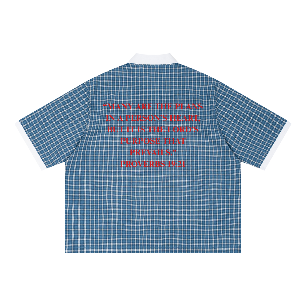 Boxy Plaid Color Block Polo Shirt