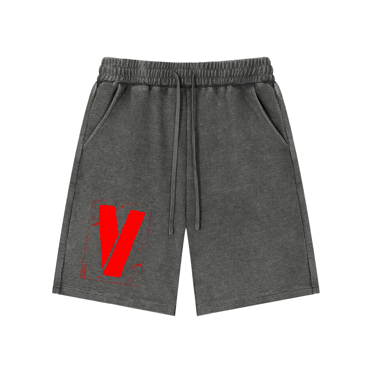Mineral Wash Waffle Knit Shorts