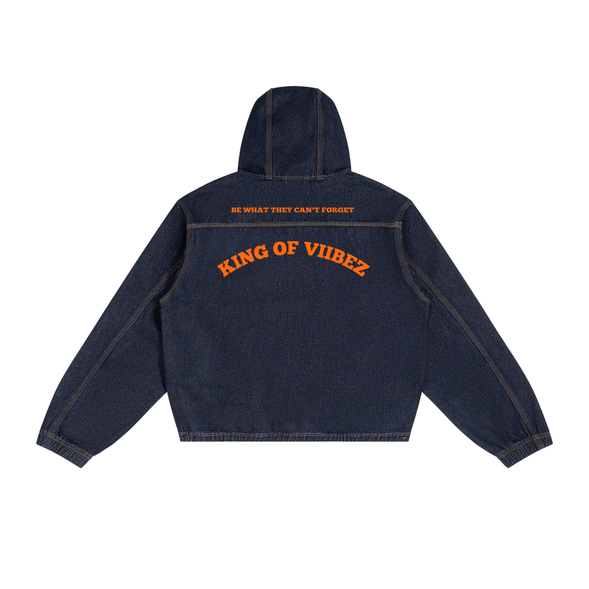 Men's Boxy Vintage Wash Hooded Denim Jacket