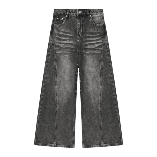 Women’s Vintage Wash Wide Leg Denim Jeans