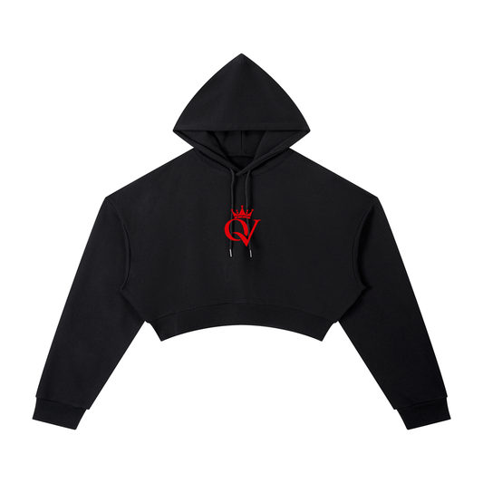 Queen Cropped Hoodie