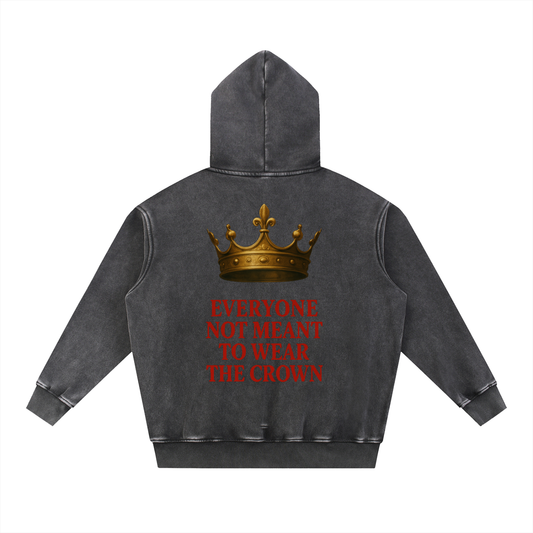 Crown Snow Wash Oversize Hoodie
