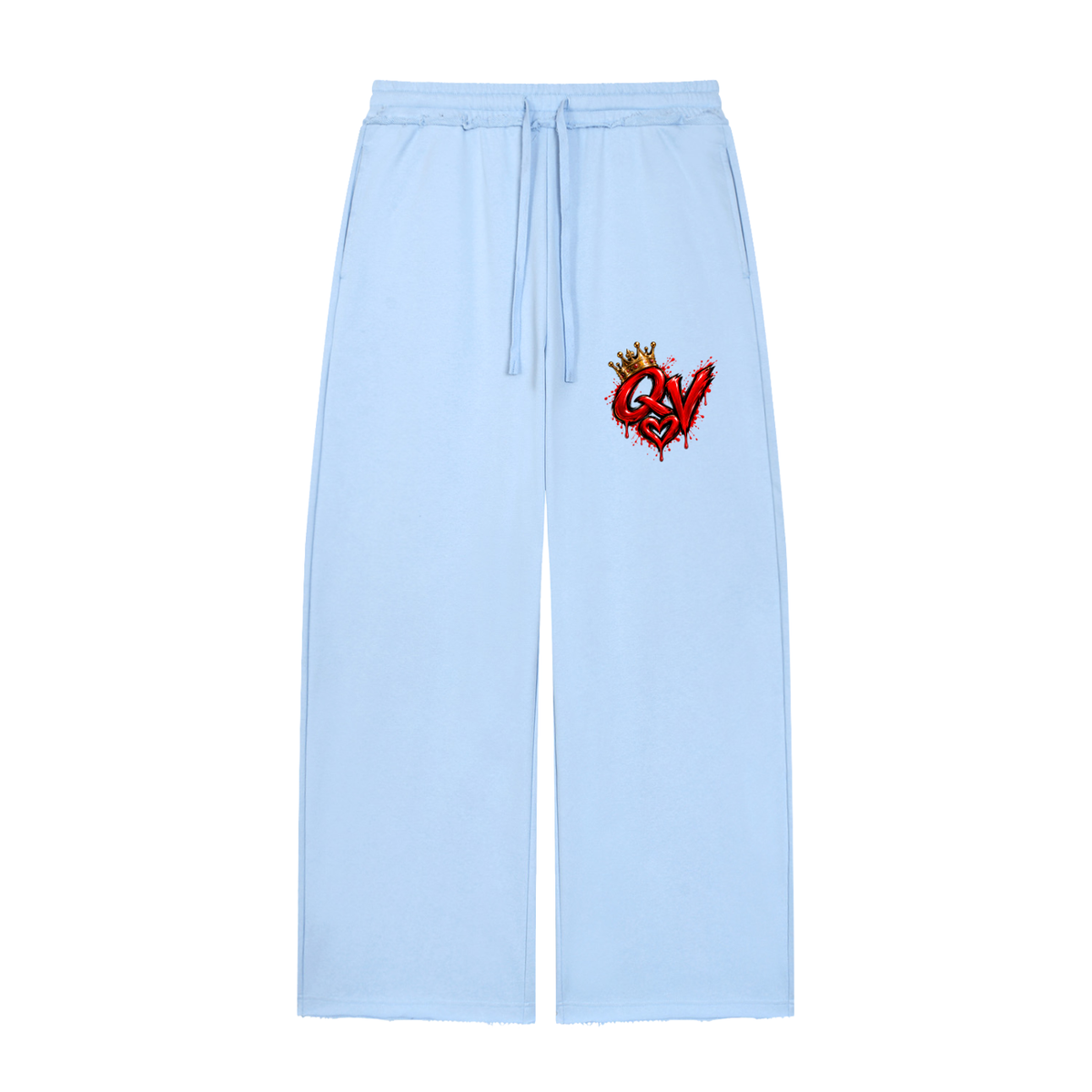 Women’s Wide Leg Raw Edge Sweatpants