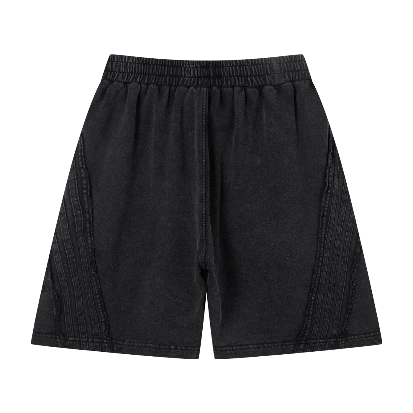 Vintage “Wear The Crown” Wash Raw Edge Shorts