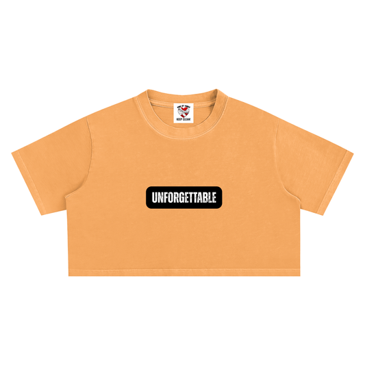 Women Snow Washed Crop Tee