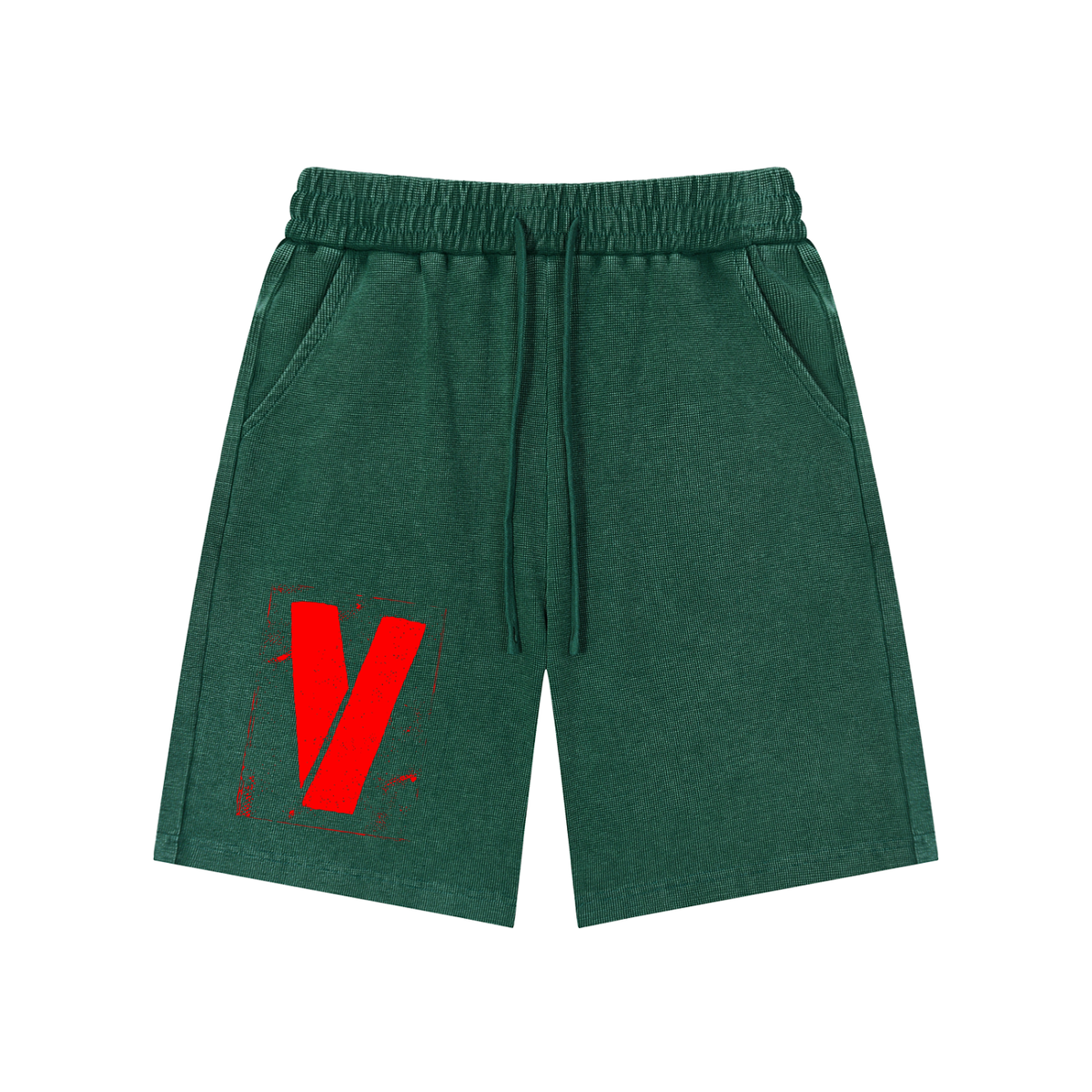 Mineral Wash Waffle Knit Shorts