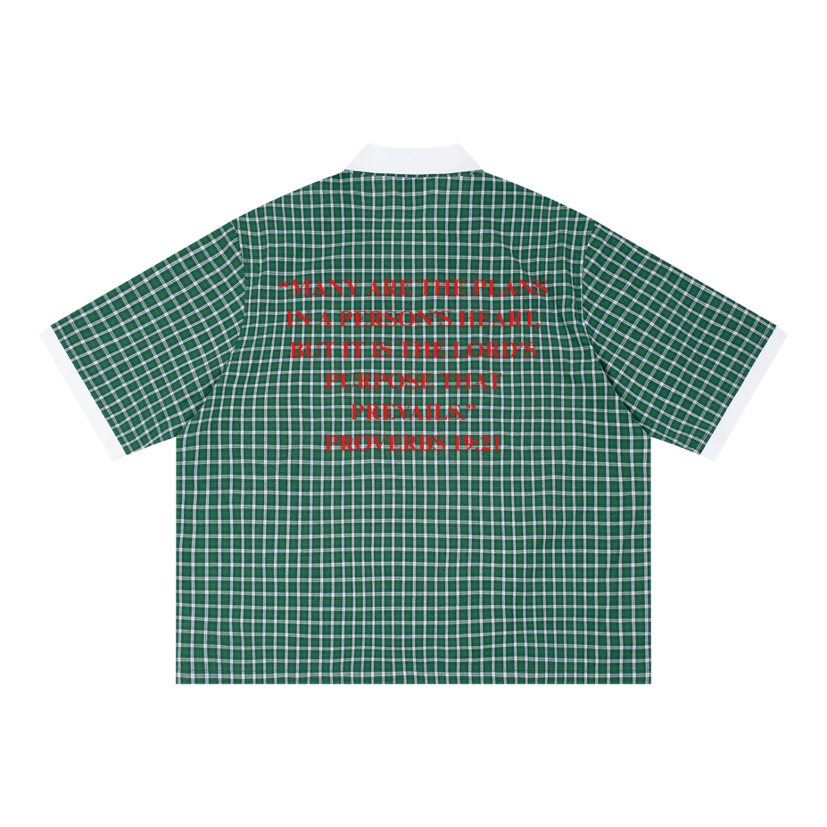 Boxy Plaid Color Block Polo Shirt