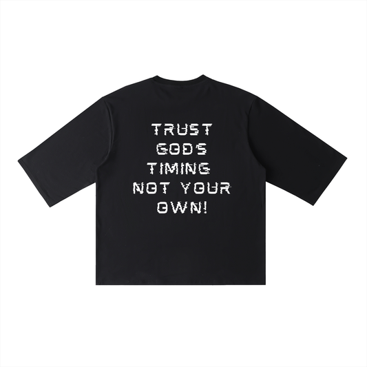 Trust God Half Sleeve Ribbed T-Shirt