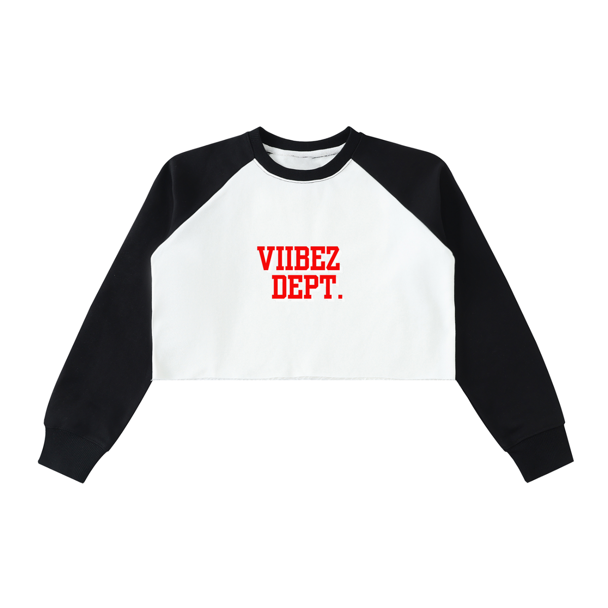 Women Raw-Hem Crop Sweatshirt