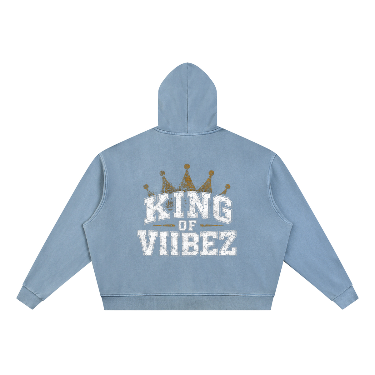 Vintage Wash Full Zip Boxy Hoodie