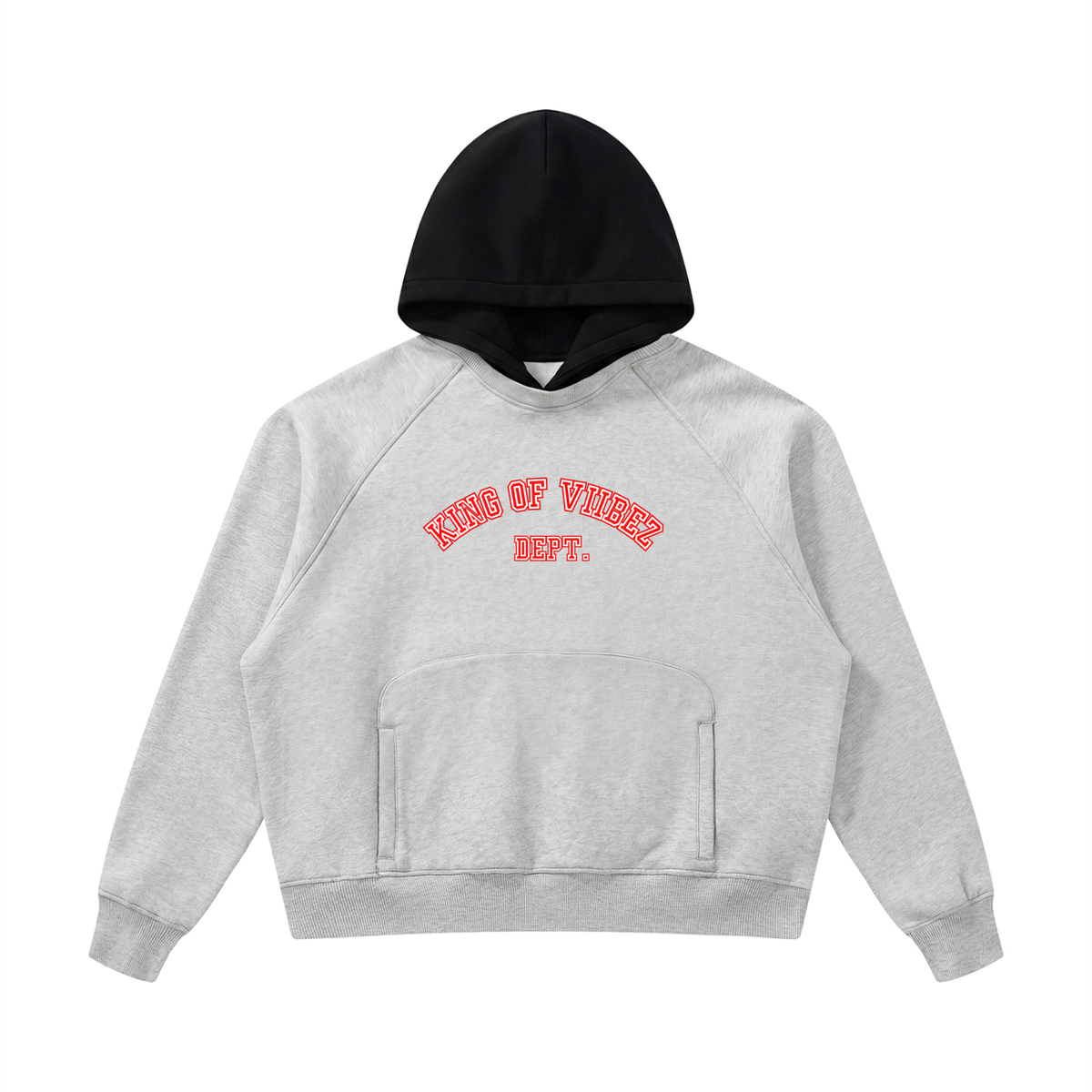 Raglan Color Block Hoodie & Solid Straight Leg Pants Set