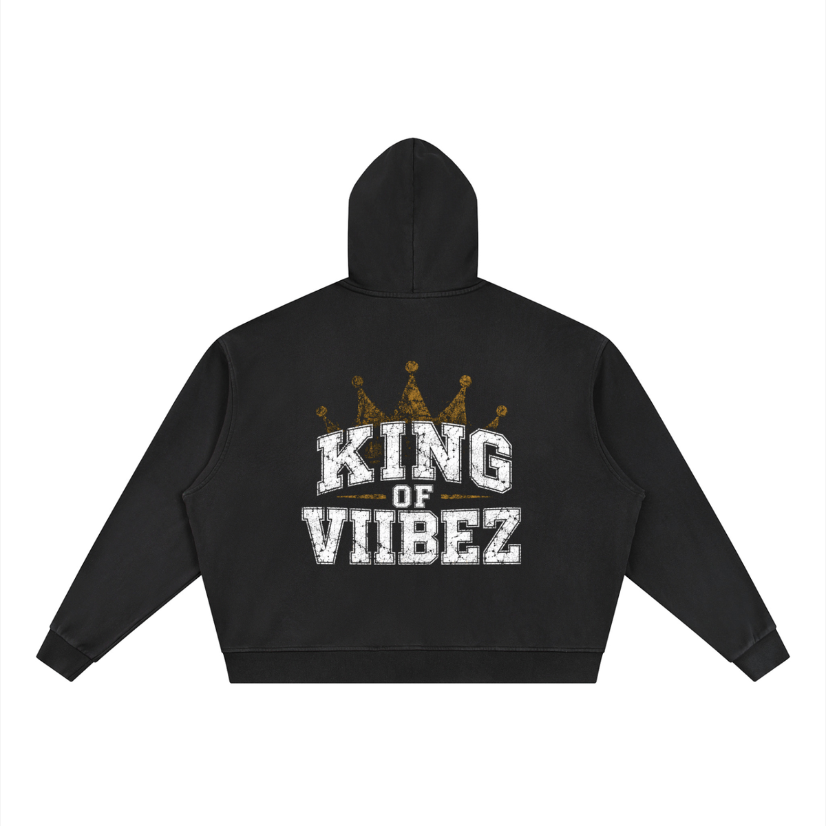 Vintage Wash Full Zip Boxy Hoodie