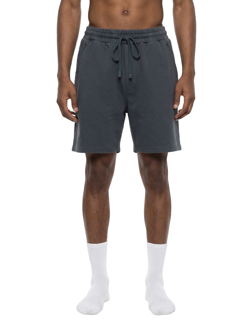 Vintage “Wear The Crown” Wash Raw Edge Shorts