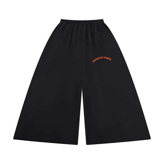 Women's Raw Edge Wide Leg Sweatpants