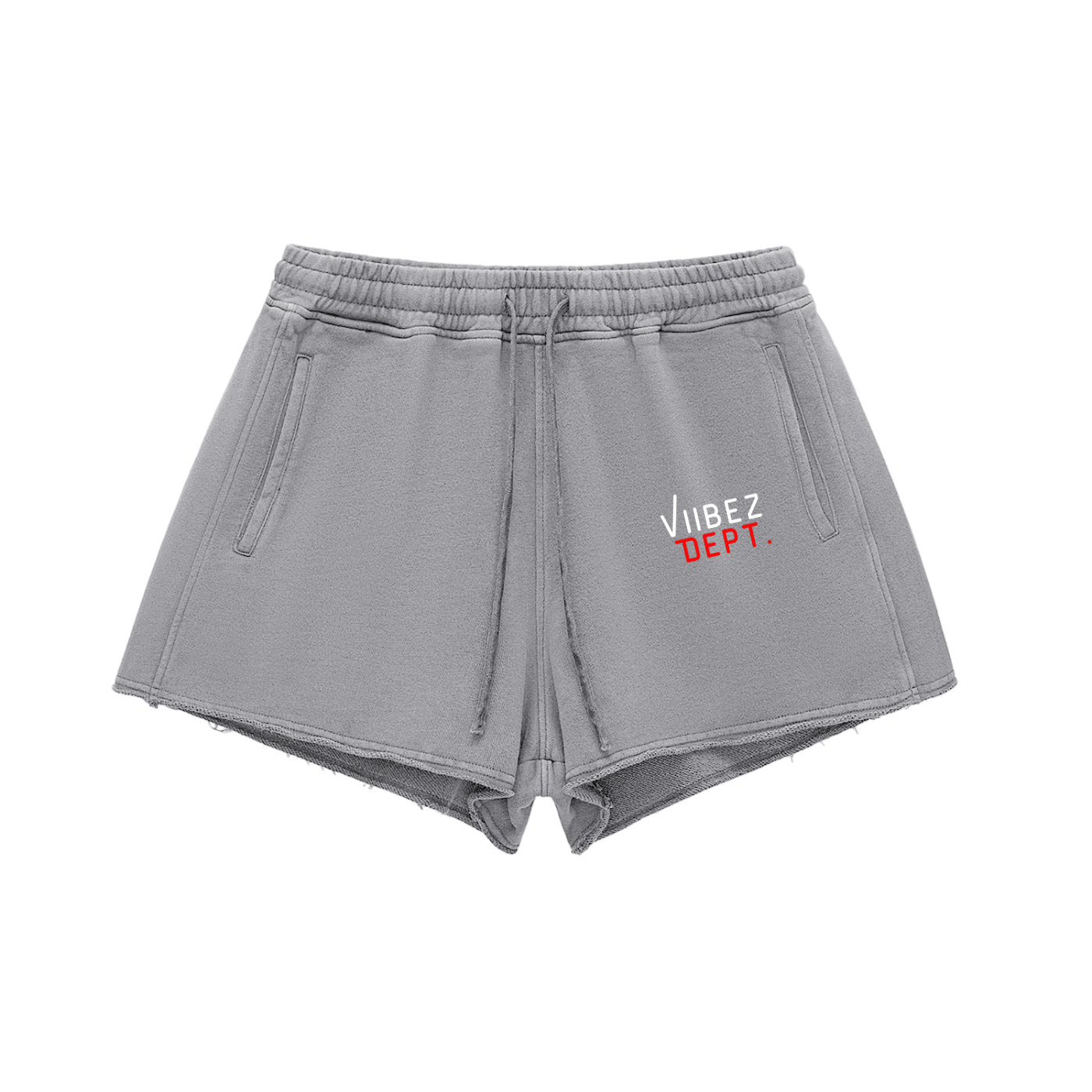 Women Snow Washed Raw Edge Shorts