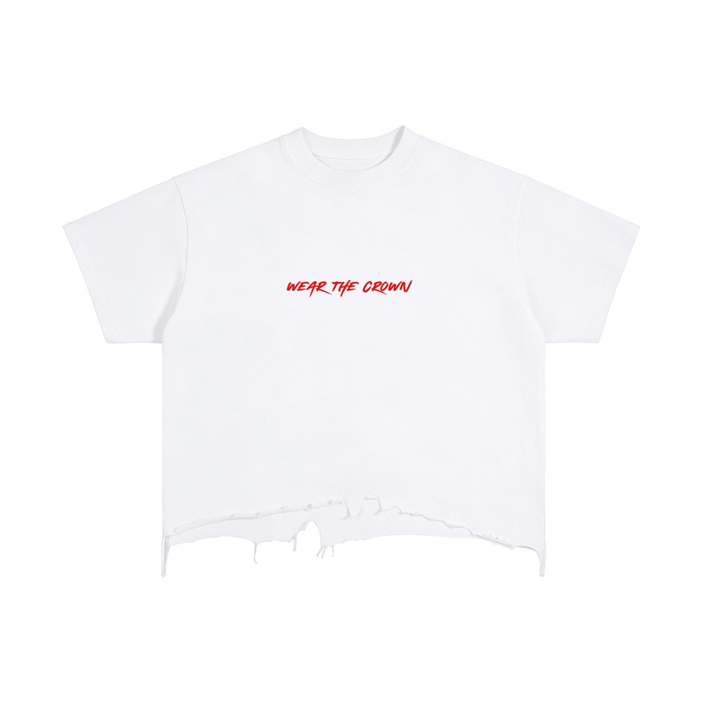 Vintage Wash Boxy Distressed Hem T-Shirt